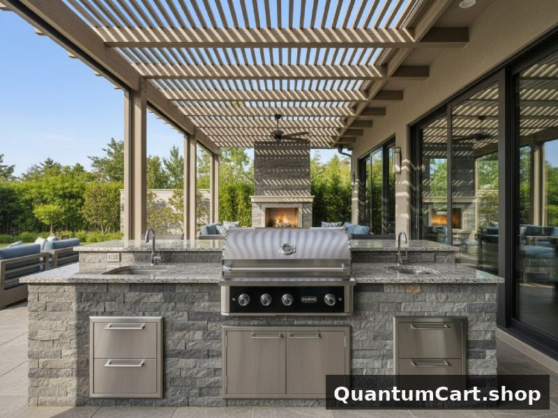 QuantumCart Ranch Pro 36-Inch 3-Burner Stainless Steel Gas Grill