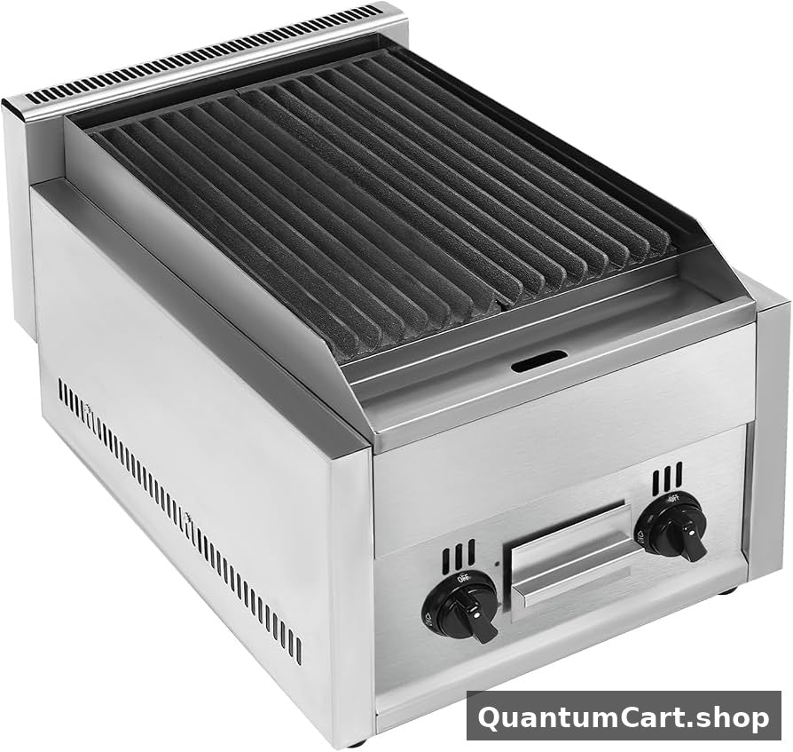 QuantumCart Professional Countertop Char Broiler Gas Grill
