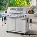 QuantumCart Deluxe 6-Burner Stainless Steel Island Gas Grill